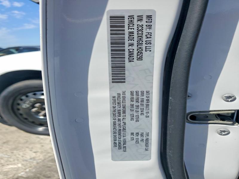 66393086 :رقم المزاد ، 2C3CDXHG8LH245290 vin ، 2020 Dodge Charger مزاد بيع