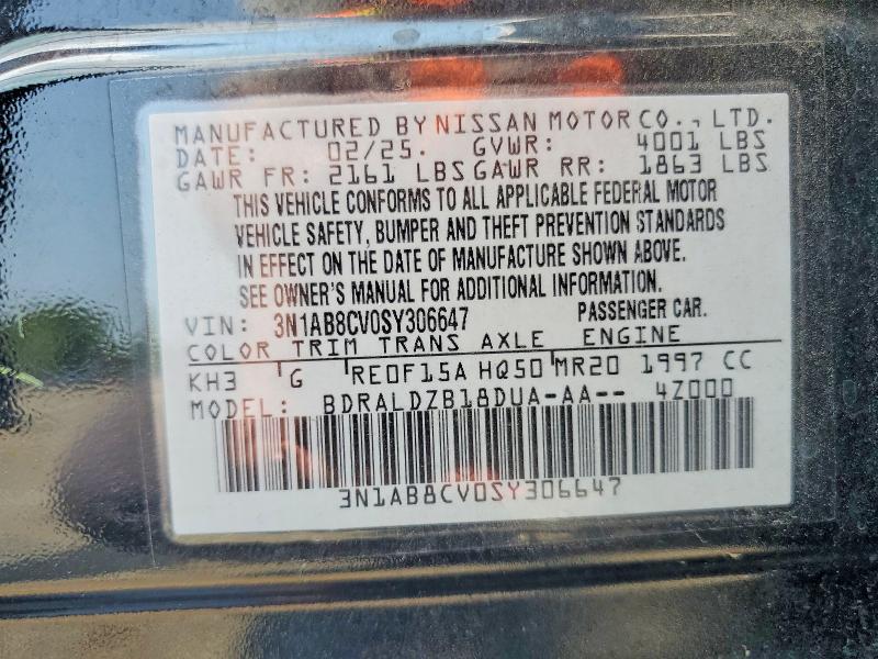 Продажа на аукционе авто 2025 Nissan Sentra, vin: 3N1AB8CV0SY306647, номер лота: 64100746