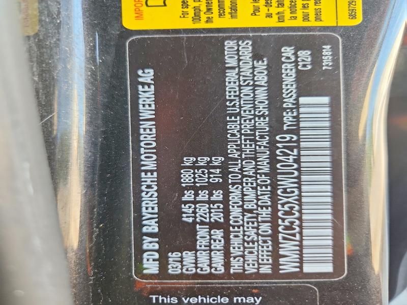 Продажа на аукционе авто 2016 Mini Cooper, vin: WMWZC5C5XGWU04219, номер лота: 66054106