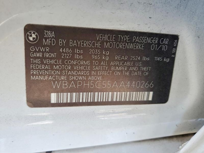 Aukcja sprzedaży 2010 Bmw 328, vin: WBAPH5C55AA440266, numer aukcji: 65688076