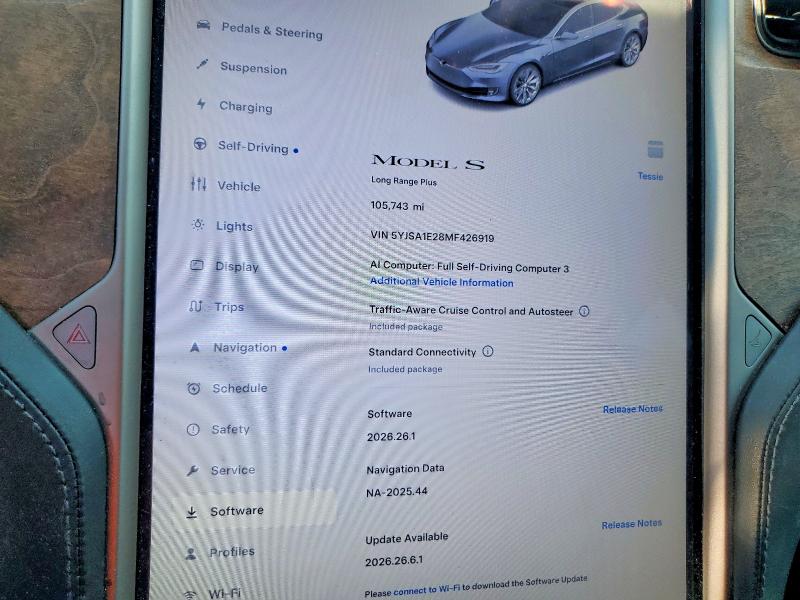 Aukcja sprzedaży 2021 Tesla Model S, vin: 5YJSA1E28MF426919, numer aukcji: 65268056