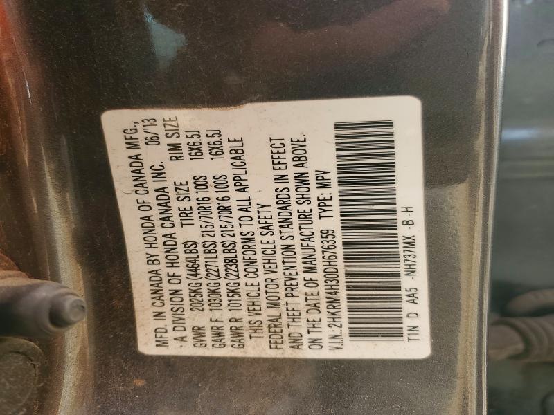 63610706 :رقم المزاد ، 2HKRM4H30DH676359 vin ، 2013 Honda Cr-v مزاد بيع