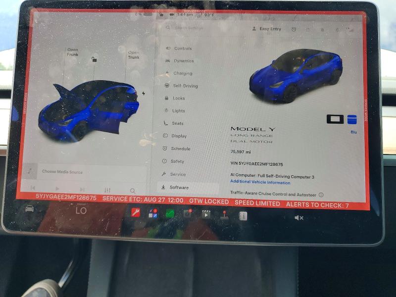 66480946 :رقم المزاد ، 5YJYGAEE2MF128675 vin ، 2021 Tesla Model Y مزاد بيع