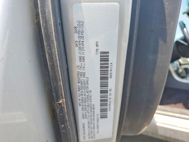 Aukcja sprzedaży 2006 Subaru Legacy, vin: 4S4BP67C064351172, numer aukcji: 64428256