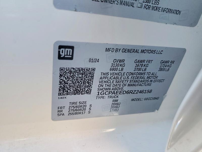 Продаж на аукціоні авто 2024 Chevrolet Silverado, vin: 1GCPAEED6RZ246158, номер лоту: 63897016