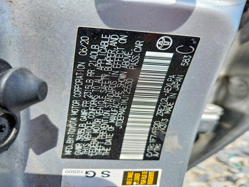 64651376 :رقم المزاد ، JTDEPMAE1MJ125530 vin ، 2021 Toyota Corolla مزاد بيع