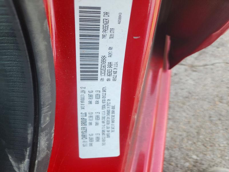 63734166 :رقم المزاد ، 1C3CDZEG6CN309494 vin ، 2012 Dodge Avenger مزاد بيع