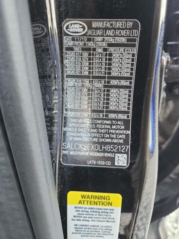 2020 Land Rover Discovery Sport მანქანა იყიდება აუქციონზე, vin: SALCK2FX0LH852127, აუქციონის ნომერი: 66504746