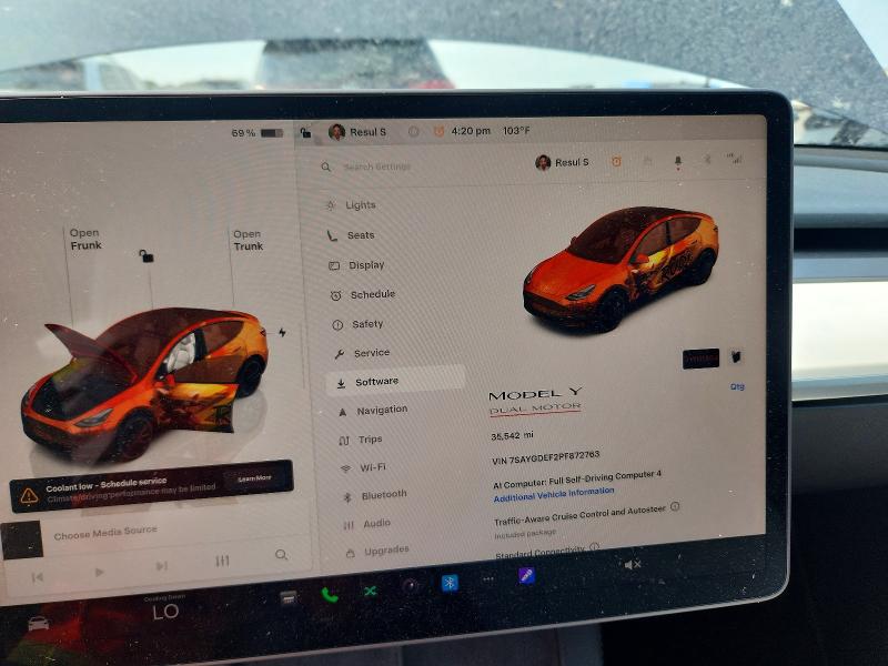 Продажа на аукционе авто 2023 Tesla Model Y, vin: 7SAYGDEF2PF872763, номер лота: 66104726