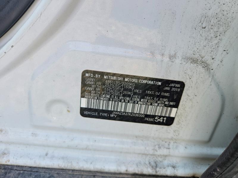 Продажа на аукционе авто 2019 Mitsubishi Outlander, vin: JA4AZ3A37KZ036300, номер лота: 65885016