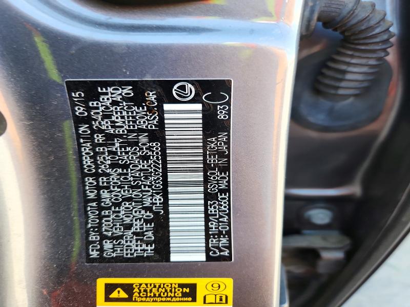 Aukcja sprzedaży 2016 Lexus Es, vin: JTHBK1GG3G2225568, numer aukcji: 65156846