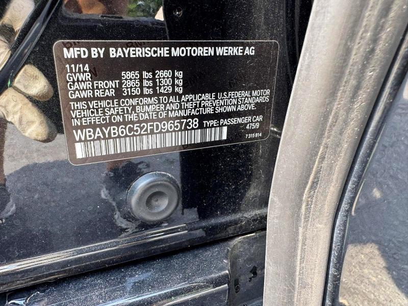 Aukcja sprzedaży 2015 Bmw 750, vin: WBAYB6C52FD965738, numer aukcji: 67276246