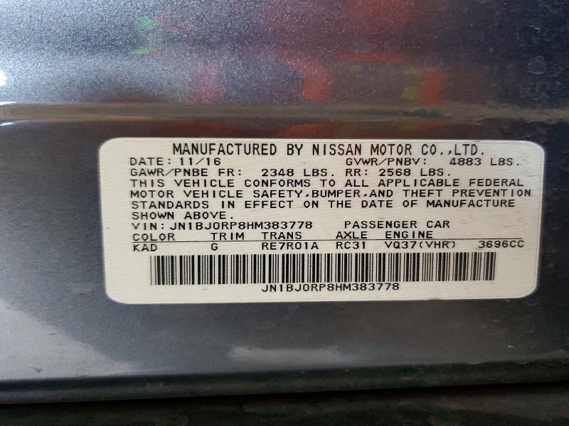 2017 Infiniti Qx50 მანქანა იყიდება აუქციონზე, vin: JN1BJ0RP8HM383778, აუქციონის ნომერი: 64952076