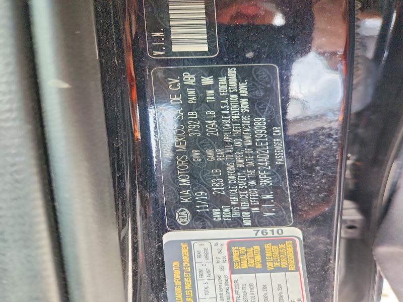 64478076 :رقم المزاد ، 3KPF24AD2LE199089 vin ، 2020 Kia Forte مزاد بيع