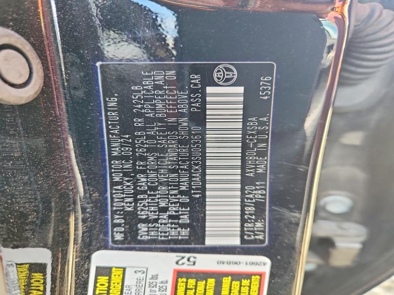 64909986 :رقم المزاد ، 4T1DAACK3SU053610 vin ، 2025 Toyota Camry مزاد بيع