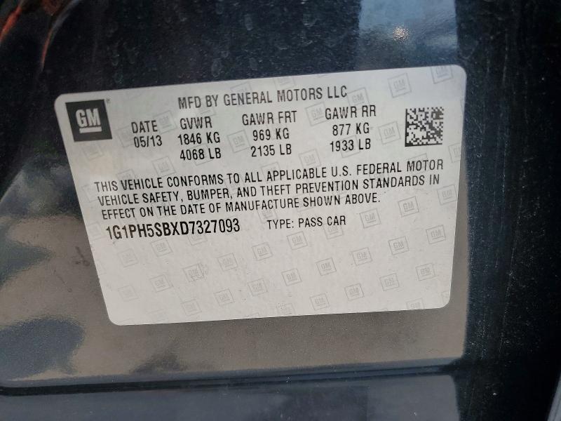 Продаж на аукціоні авто 2013 Chevrolet Cruze, vin: 1G1PH5SBXD7327093, номер лоту: 63640696