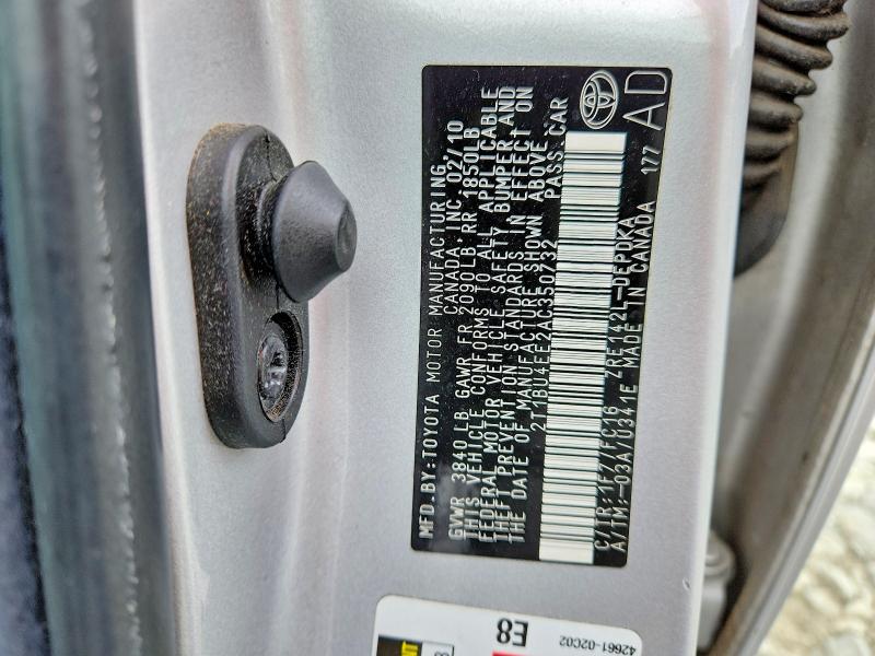 Продаж на аукціоні авто 2010 Toyota Corolla, vin: 2T1BU4EE2AC350732, номер лоту: 64887176