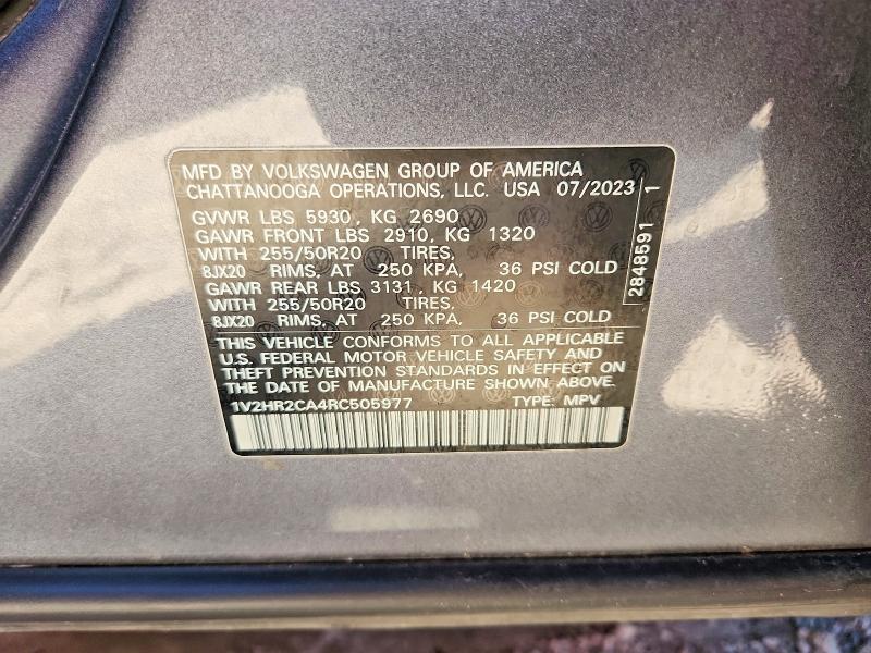 Aukcja sprzedaży 2024 Volkswagen Atlas, vin: 1V2HR2CA4RC505977, numer aukcji: 66191126