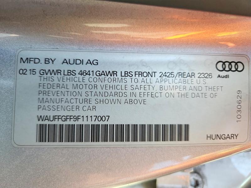 Aukcja sprzedaży 2015 Audi A3, vin: WAUFFGFF9F1117007, numer aukcji: 65109656
