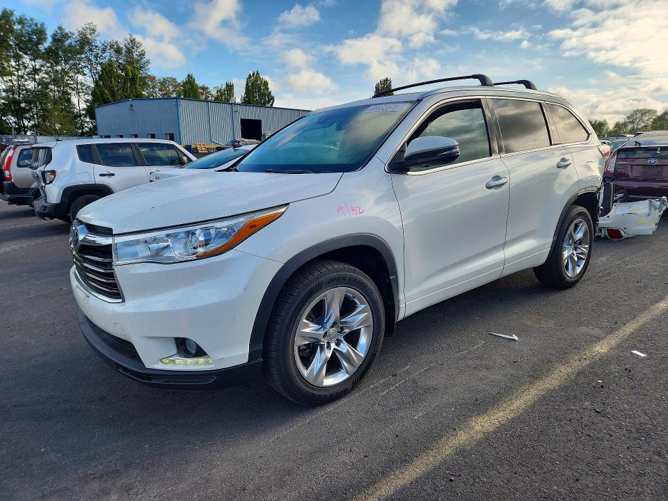 2015 Toyota Highlander მანქანა იყიდება აუქციონზე, vin: 5TDDKRFH1FS151593, აუქციონის ნომერი: 66833846