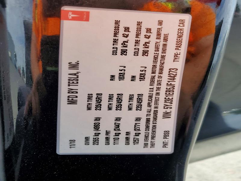 Aukcja sprzedaży 2018 Tesla Model 3, vin: 5YJ3E1EB5JF144273, numer aukcji: 65130686