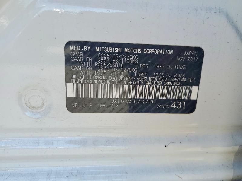 Продажа на аукционе авто 2018 Mitsubishi Outlander, vin: JA4J24A53JZ027992, номер лота: 65991326