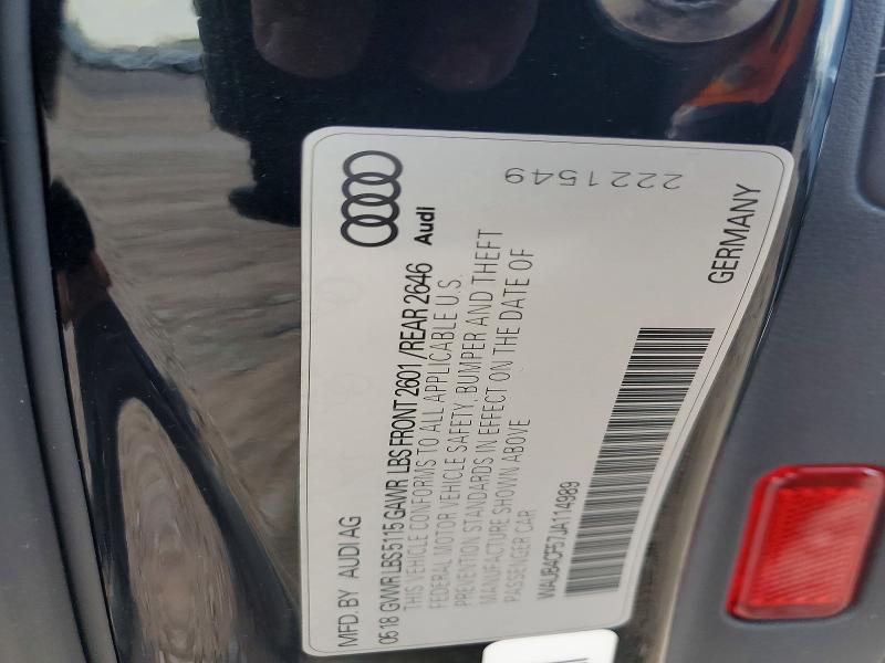 Aukcja sprzedaży 2018 Audi S5, vin: WAUB4CF57JA114989, numer aukcji: 64480066