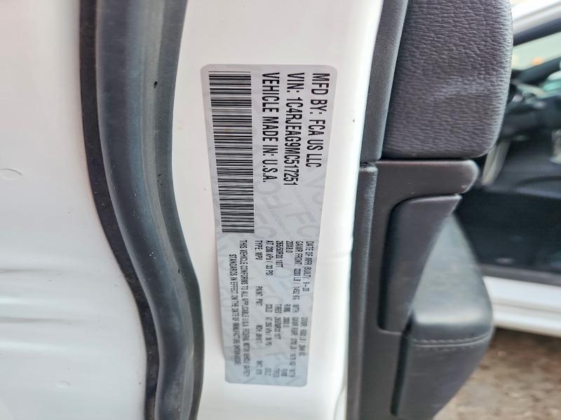 63321116 :رقم المزاد ، 1C4RJEAG9MC517251 vin ، 2021 Jeep Grand Cherokee مزاد بيع