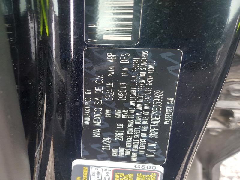 Aukcja sprzedaży 2025 Kia K4, vin: 3KPFT4DE7SE059989, numer aukcji: 62758466