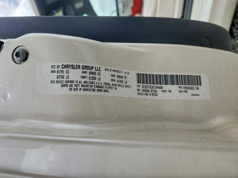 65290706 :رقم المزاد ، 3C3CFFGEXET244690 vin ، 2014 Fiat 500 مزاد بيع