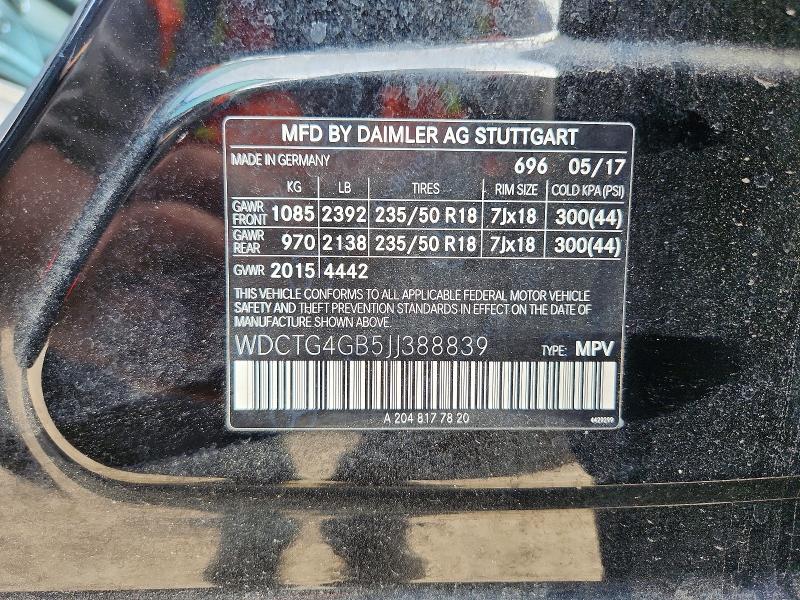 Продажа на аукционе авто 2018 Mercedes-benz Gla, vin: WDCTG4GB5JJ388839, номер лота: 65909796