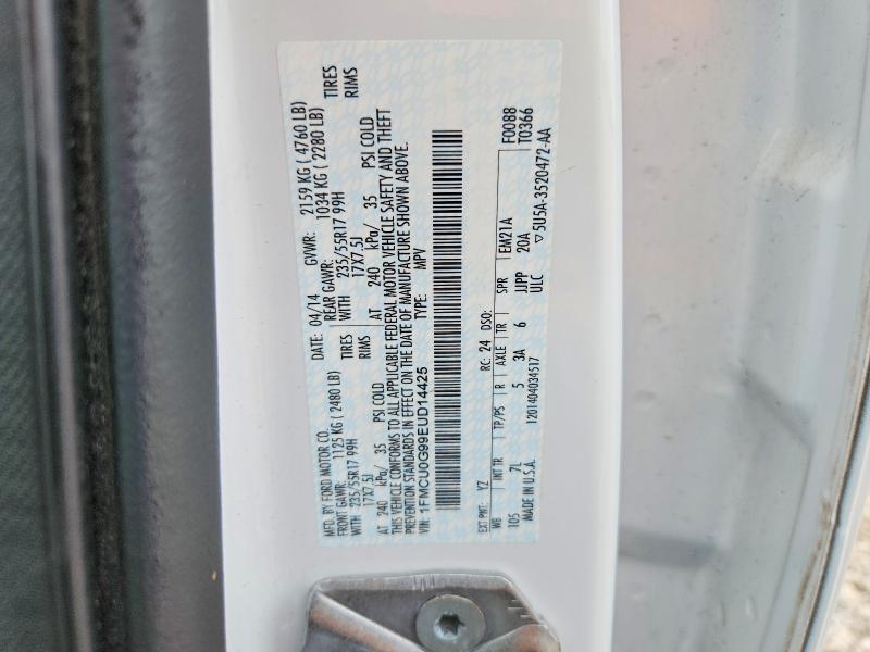 Aukcja sprzedaży 2014 Ford Escape, vin: 1FMCU0G99EUD14425, numer aukcji: 64720996