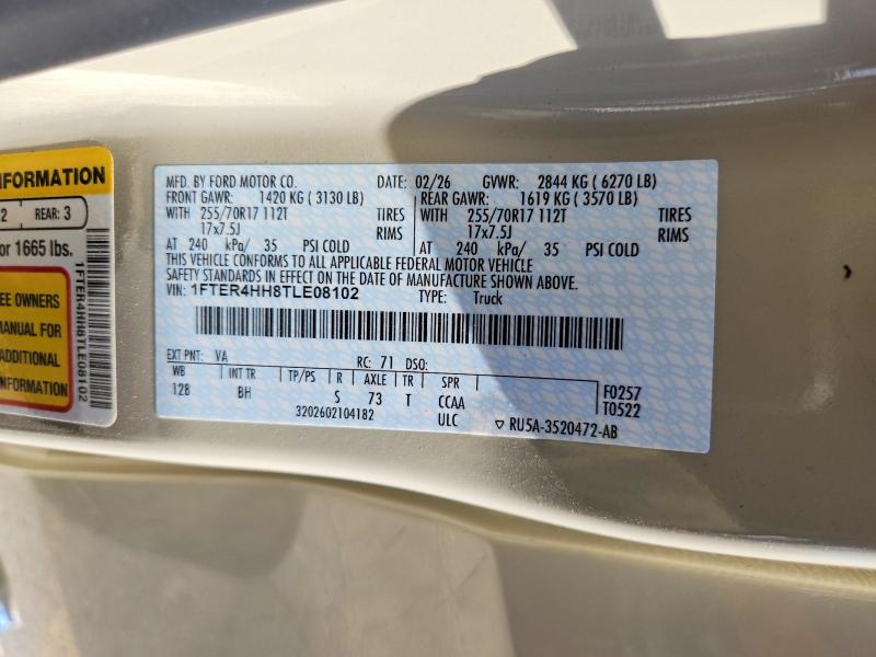 63245456 :رقم المزاد ، 1FTER4HH8TLE08102 vin ، 2026 Ford Ranger مزاد بيع