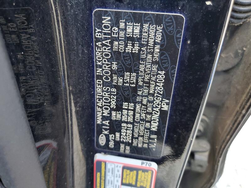 Aukcja sprzedaży 2016 Kia Soul, vin: KNDJN2A29G7284084, numer aukcji: 66403656