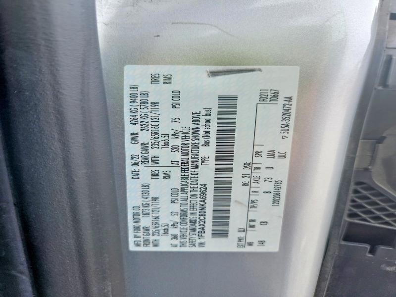 2022 Ford Transit მანქანა იყიდება აუქციონზე, vin: 1FBAX2C80NKA69624, აუქციონის ნომერი: 64629946