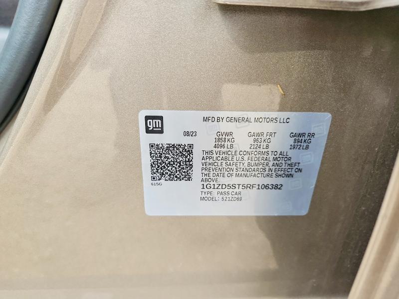 Продаж на аукціоні авто 2024 Chevrolet Malibu, vin: 1G1ZD5ST5RF106382, номер лоту: 63877706