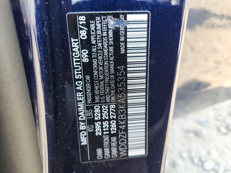 Продажа на аукционе авто 2019 Mercedes-benz E, vin: WDDZF4KB3KA535354, номер лота: 66383576