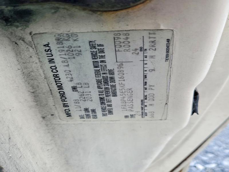 Продажа на аукционе авто 1989 Ford Mustang, vin: 1FABP45E5KF160896, номер лота: 64563166