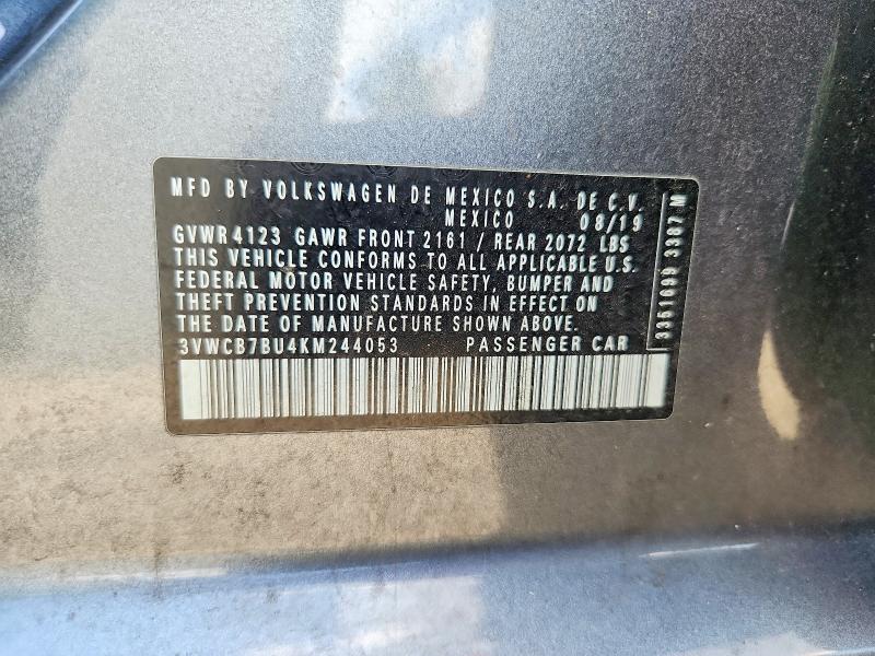 Продажа на аукционе авто 2019 Volkswagen Jetta, vin: 3VWCB7BU4KM244053, номер лота: 66701066