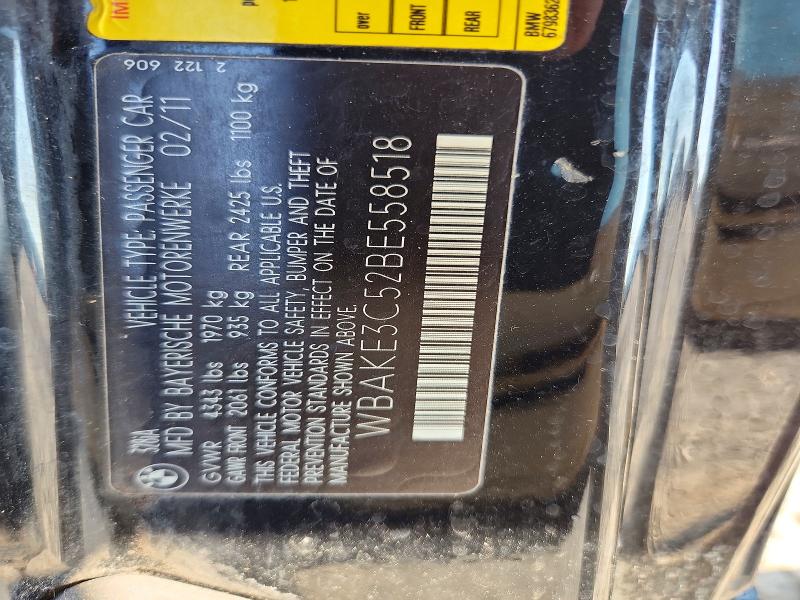 63324756 :رقم المزاد ، WBAKE3C52BE558518 vin ، 2011 Bmw 328 مزاد بيع