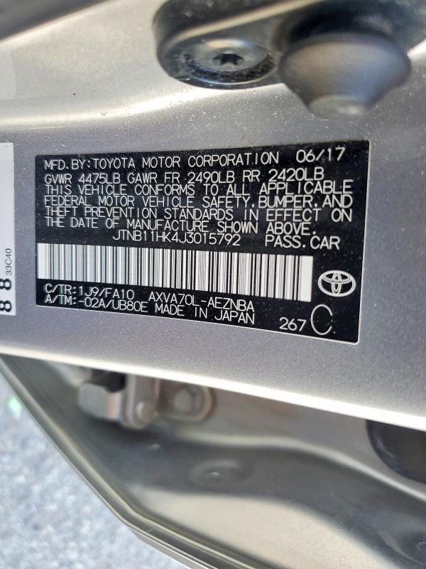 Продаж на аукціоні авто 2018 Toyota Camry, vin: JTNB11HK4J3015792, номер лоту: 63893346