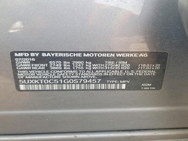 Aukcja sprzedaży 2016 Bmw X5, vin: 5UXKT0C51G0S79457, numer aukcji: 63780066