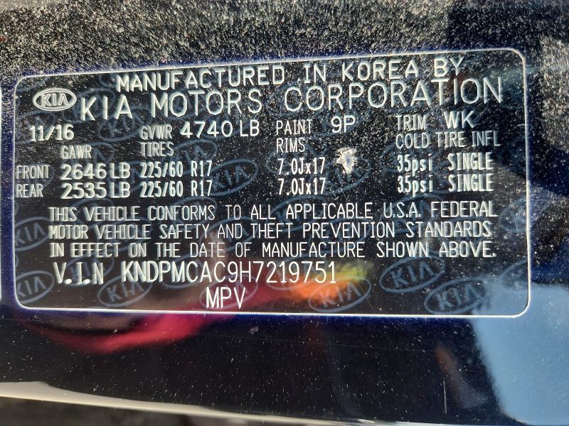 65143386 :رقم المزاد ، KNDPMCAC9H7219751 vin ، 2017 Kia Sportage مزاد بيع