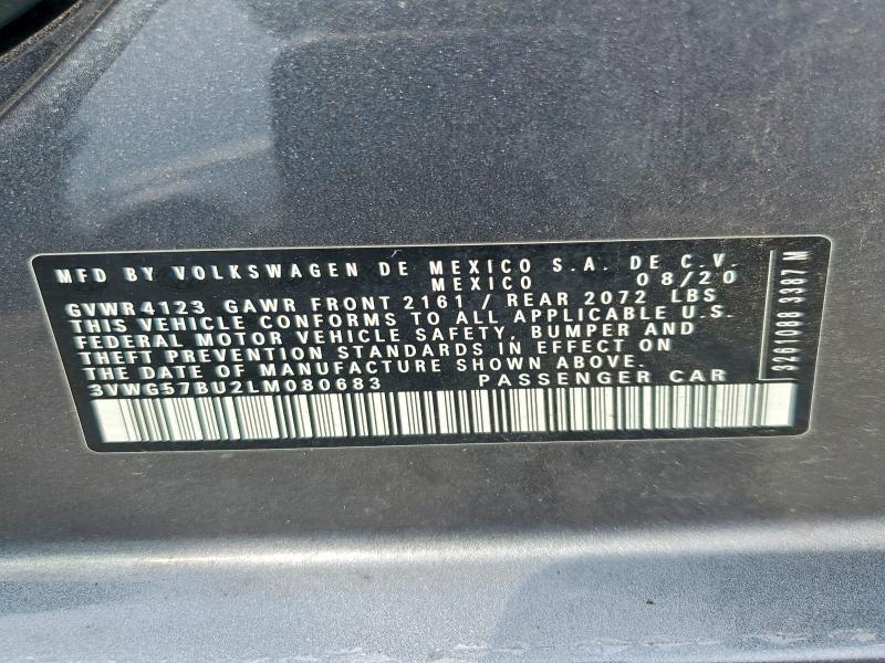 Aukcja sprzedaży 2020 Volkswagen Jetta, vin: 3VWG57BU2LM080683, numer aukcji: 66767006