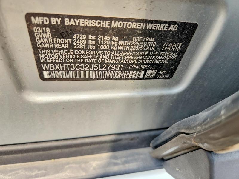 Продаж на аукціоні авто 2018 Bmw X1, vin: WBXHT3C32J5L27931, номер лоту: 65003806