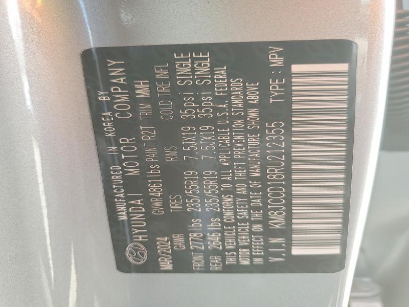 Aukcja sprzedaży 2024 Hyundai Tucson, vin: KM8JCCD18RU212355, numer aukcji: 67134396