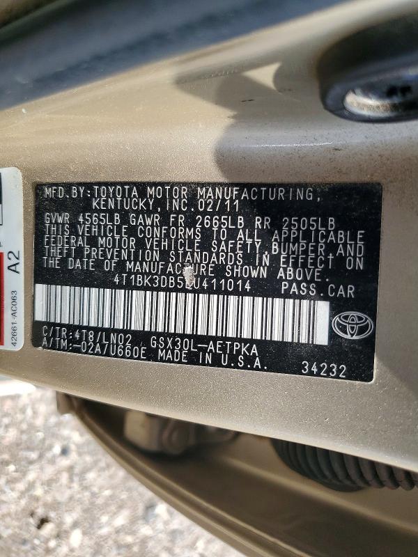 Aukcja sprzedaży 2011 Toyota Avalon, vin: 4T1BK3DB5BU411014, numer aukcji: 66359376