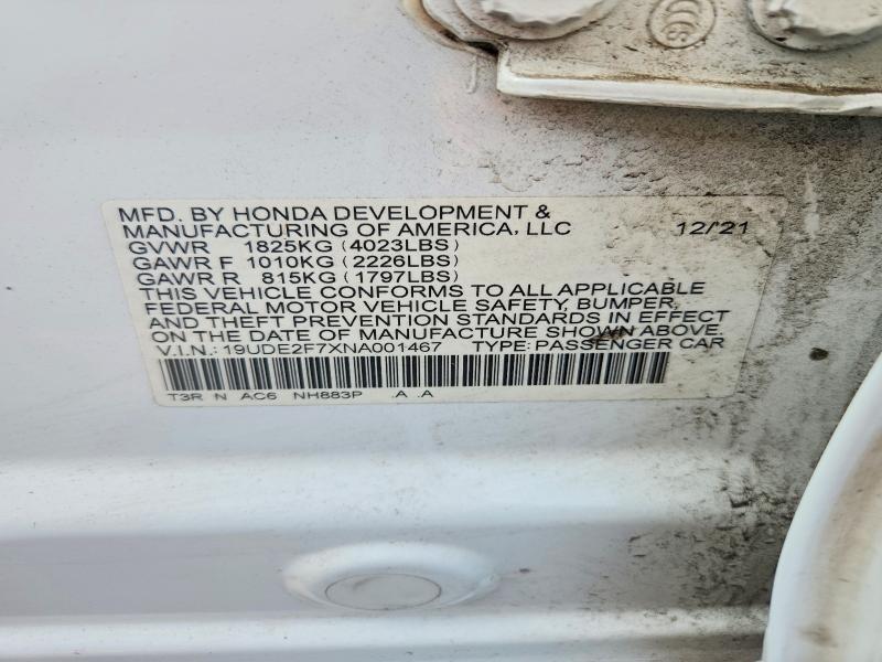 Продажа на аукционе авто 2022 Acura Ilx, vin: 19UDE2F7XNA001467, номер лота: 64432106