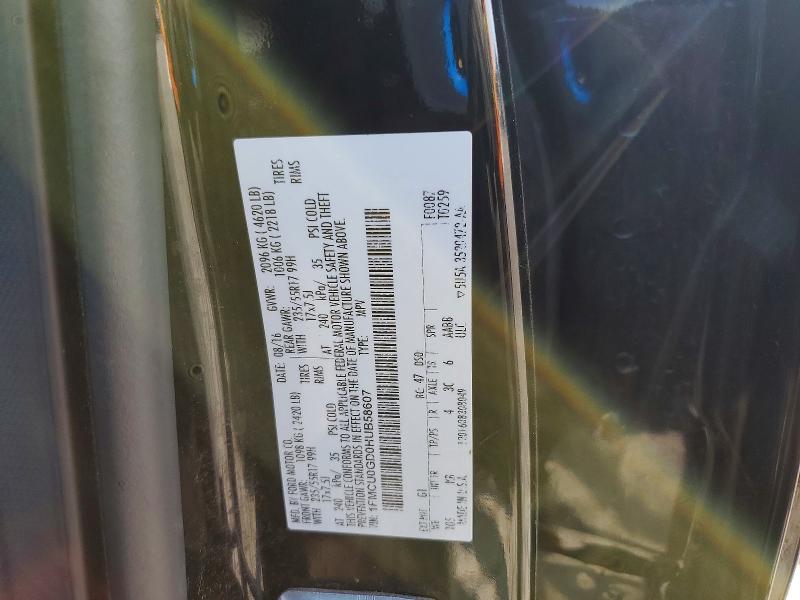 Продаж на аукціоні авто 2017 Ford Escape, vin: 1FMCU0GD0HUB58607, номер лоту: 62930176