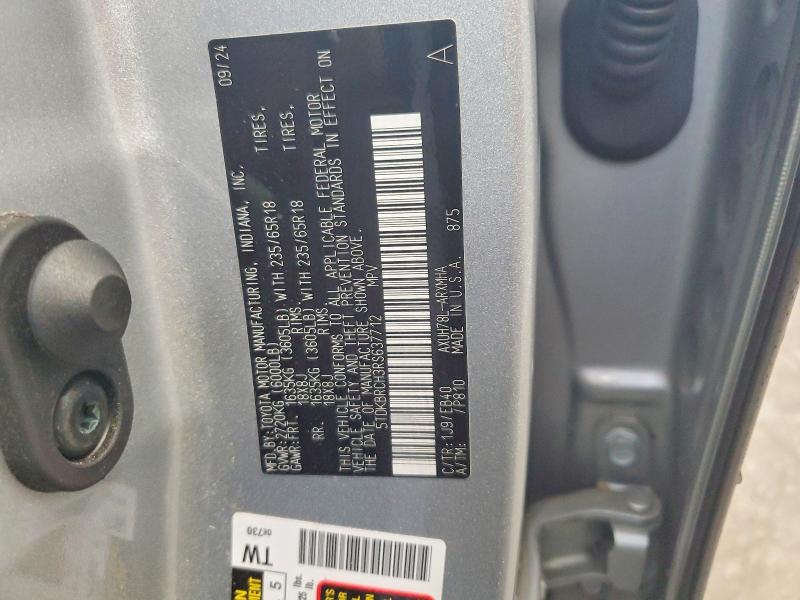 Aukcja sprzedaży 2024 Toyota Highlander Hybrid, vin: 5TDKBRCH3RS637712, numer aukcji: 61205236